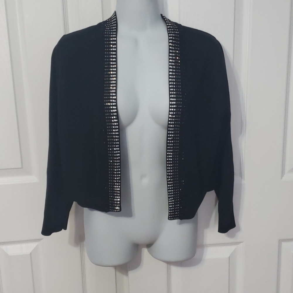 Women Broadway sequin embellish sweater cardigan M